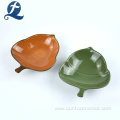 Wholesale Custom Leaf Shape Ceramic Plates Dishes